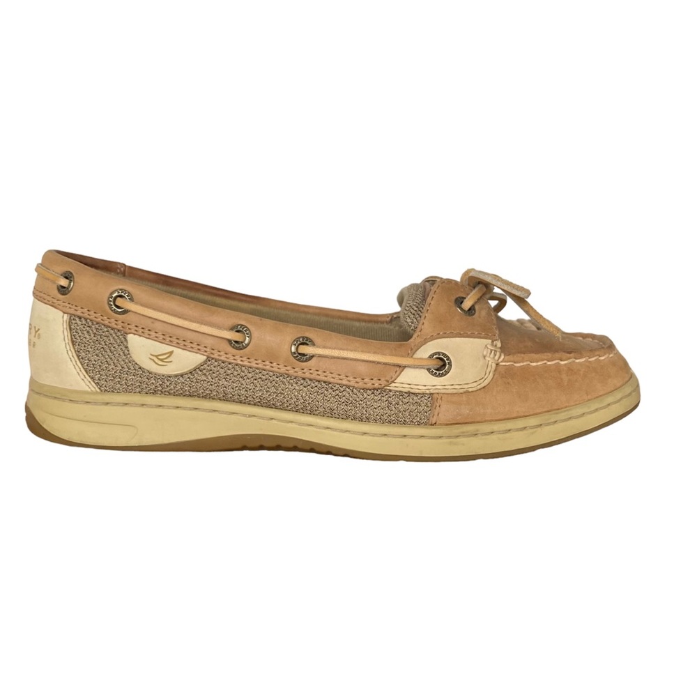 Sperry Linen Oat Angelfish Boat Shoe 9 Wide